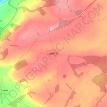 Wolfhill topographic map, elevation, terrain