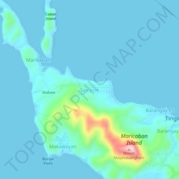 San Jose topographic map, elevation, terrain