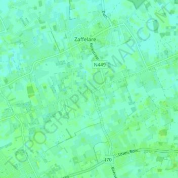 Molens topographic map, elevation, terrain