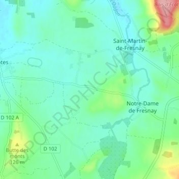 Le Val topographic map, elevation, terrain