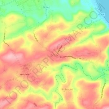 Craley topographic map, elevation, terrain