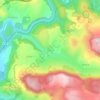 Auxillac topographic map, elevation, terrain