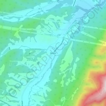Medley topographic map, elevation, terrain