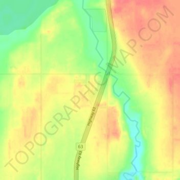 Wandering River topographic map, elevation, terrain