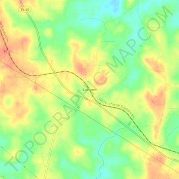 Lassater topographic map, elevation, terrain