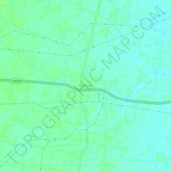 Debra topographic map, elevation, terrain