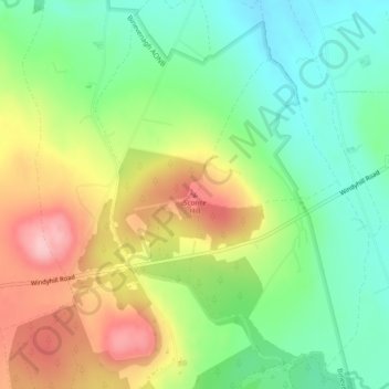 Sconce Hill topographic map, elevation, terrain