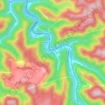 Bim topographic map, elevation, terrain