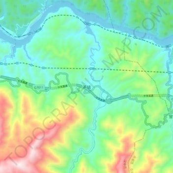 Cha topographic map, elevation, terrain