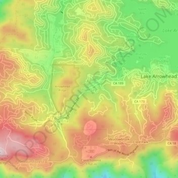 Blue Jay topographic map, elevation, terrain