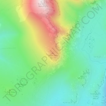 Slight Side topographic map, elevation, terrain