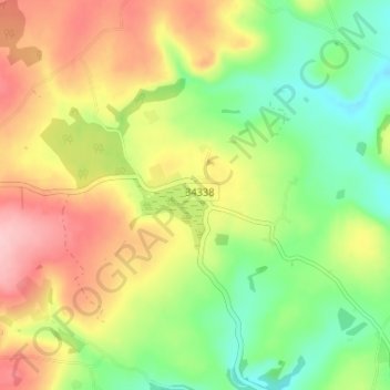 Gorsgoch topographic map, elevation, terrain