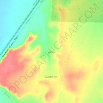 Gebia topographic map, elevation, terrain