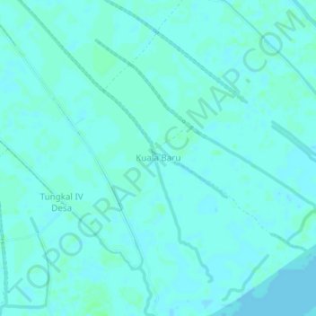Kuala Baru topographic map, elevation, terrain