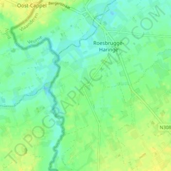 Haringe topographic map, elevation, terrain