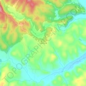 Table Rock topographic map, elevation, terrain