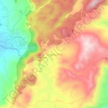 Tagjaguimit topographic map, elevation, terrain