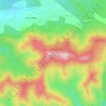 Pilon du Roi topographic map, elevation, terrain