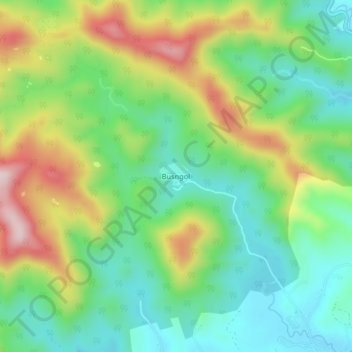 Busngol topographic map, elevation, terrain