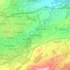 East Calder topographic map, elevation, terrain