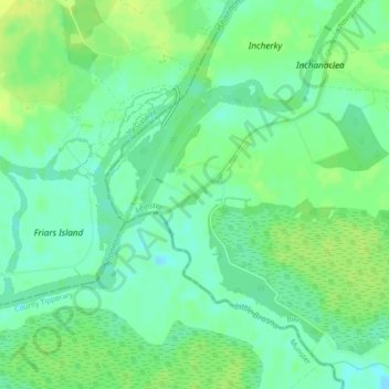 Hamilton's Lock topographic map, elevation, terrain