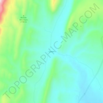 Lucero topographic map, elevation, terrain