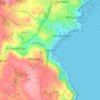 Newlyn topographic map, elevation, terrain