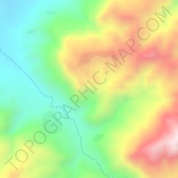 Ahmar Mountains topographic map, elevation, terrain