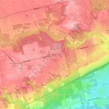 West Flamborough topographic map, elevation, terrain