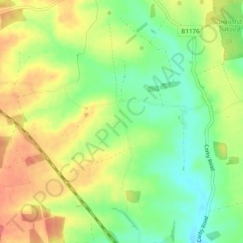 Westby topographic map, elevation, terrain