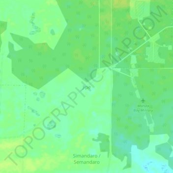 Jipe topographic map, elevation, terrain