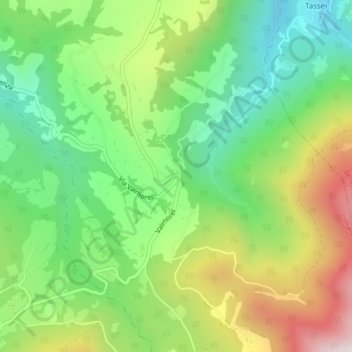 Valmorel topographic map, elevation, terrain