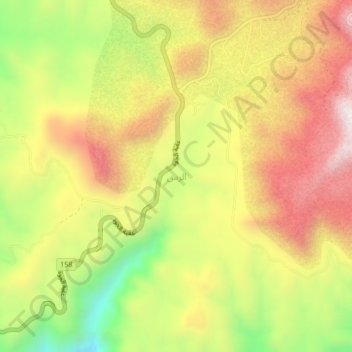 الرس topographic map, elevation, terrain