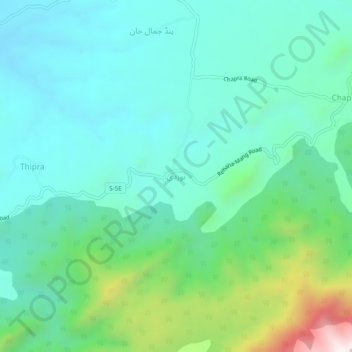 Noordi topographic map, elevation, terrain