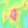 Mount Assiniboine topographic map, elevation, terrain