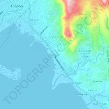 Tagpos topographic map, elevation, terrain