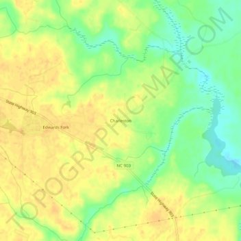 Charleston topographic map, elevation, terrain