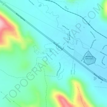 Elliot Springs topographic map, elevation, terrain