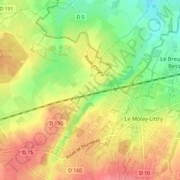 La Sablonnière topographic map, elevation, terrain