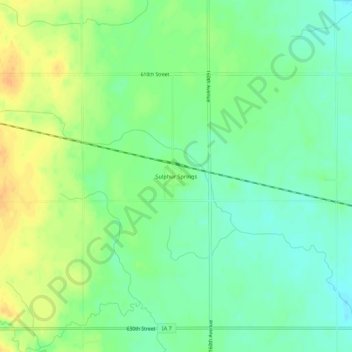 Sulphur Springs topographic map, elevation, terrain