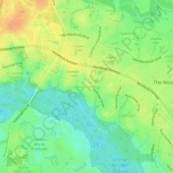 Indian Springs topographic map, elevation, terrain