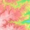 Coussas topographic map, elevation, terrain