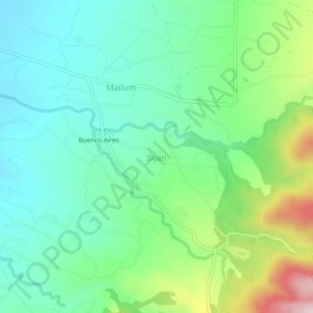 Ilijan topographic map, elevation, terrain