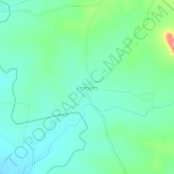 Vejegaon topographic map, elevation, terrain