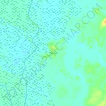 Waan topographic map, elevation, terrain
