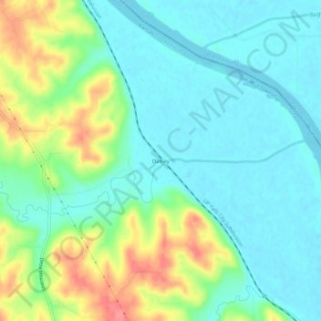 Dalbey topographic map, elevation, terrain