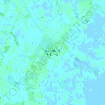 Marshland St James topographic map, elevation, terrain