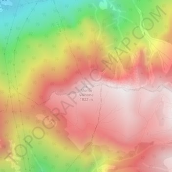 Monte Valbona topographic map, elevation, terrain