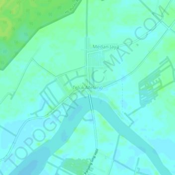 Teluk Melano topographic map, elevation, terrain