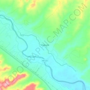 Medanales topographic map, elevation, terrain